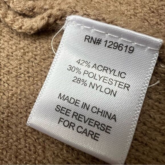Allie Rose NWT Camel Collared Coatigan Sweater Cardigan Jacket Size Medium - Picture 11 of 12